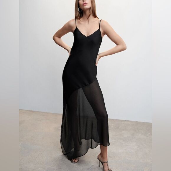 Mango Dresses & Skirts - Camille x Mango Asymmetric Hem Dress Sz M